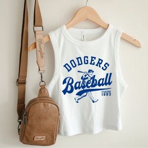 Dodgers Crop Tank Top